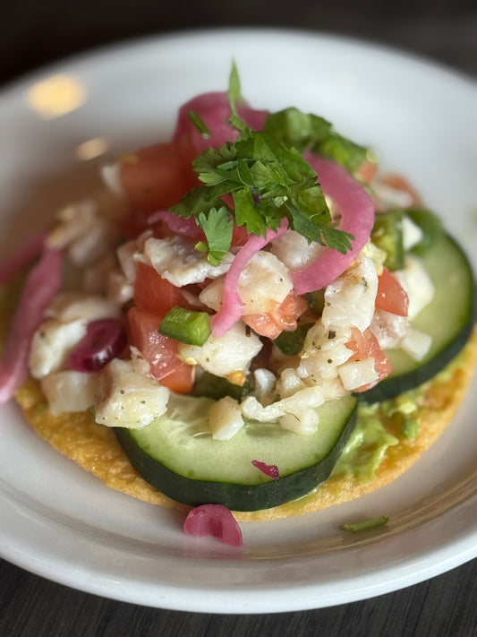 The Dine King’s Dramatic Decree: Sylvia’s Ceviche Tostada Earns Two Crowns
