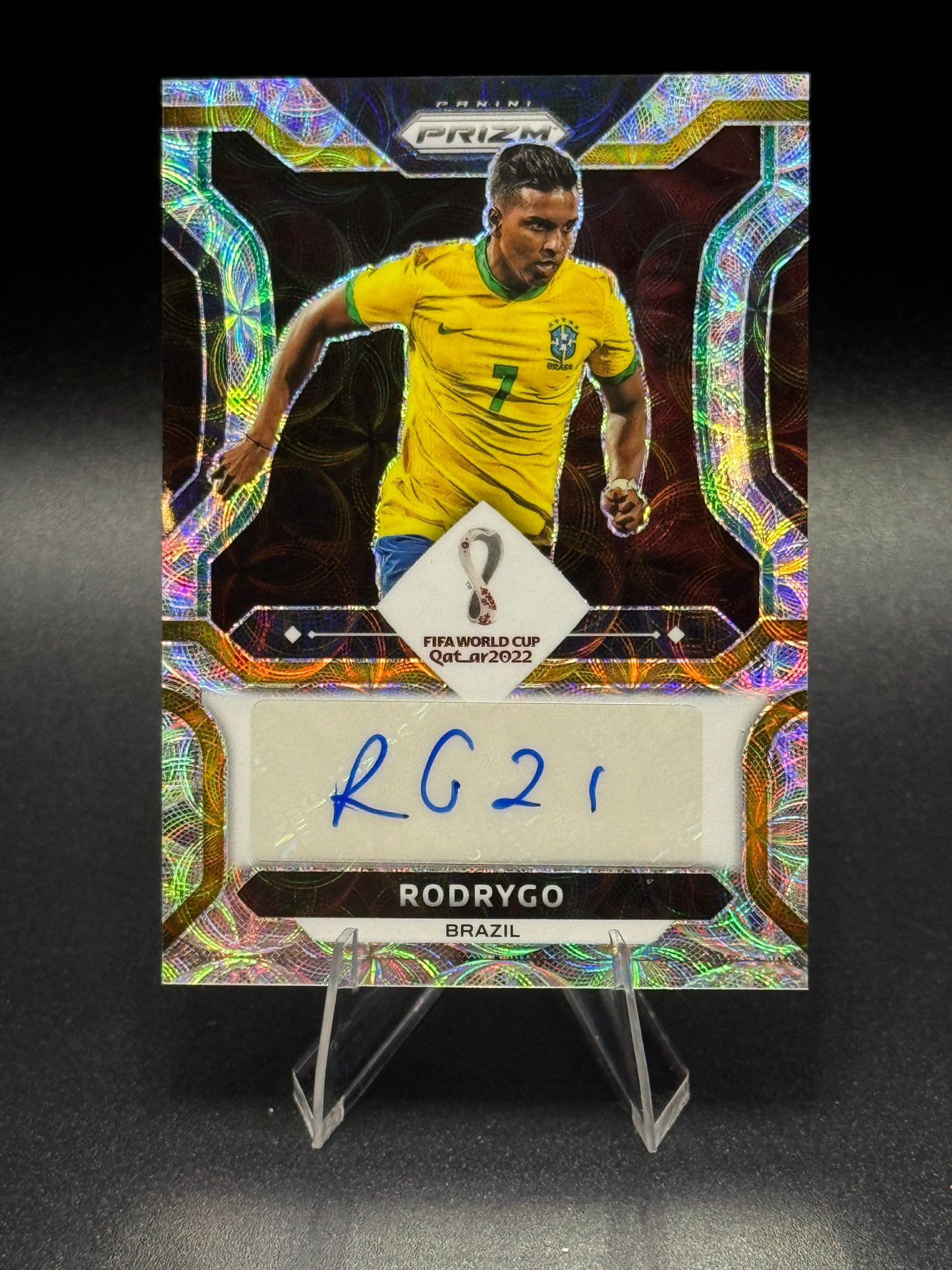 2022 Panini Prizm FIFA World Cup Qatar #S-RGO Rodrygo Choice Prizm Auto