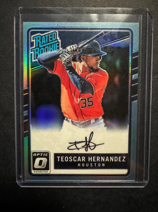 2017 Panini Donruss Optic - Rated Rookies Autographs Teoscar Hernandez #170 /35