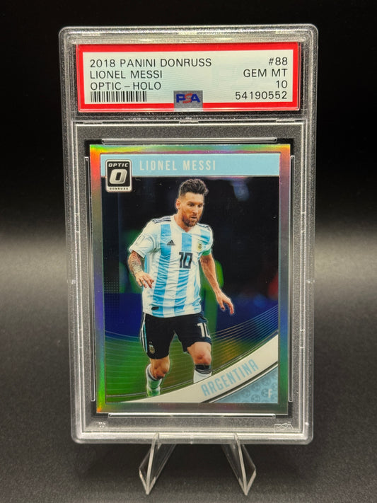 2018 Panini Donruss #88 Lionel Messi Optic Holo PSA 10