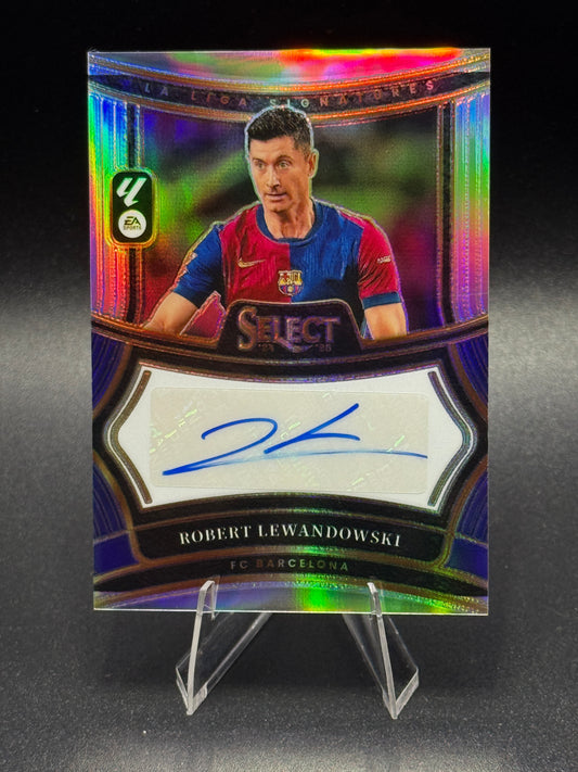 2024-25 Select La Liga #SS-RL Robert Lewandowski Auto Prizm