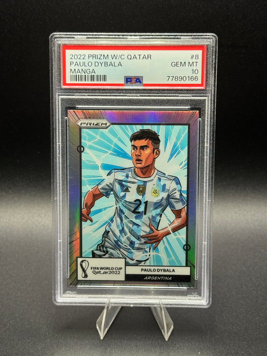 2022 Prizm World Cup Qatar Paulo Dybala Manga SSP PSA 10