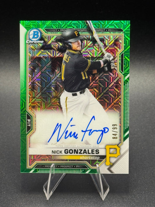 2021 Bowman Chrome Mega Mojo #BMA-NG Nick Gonzales Auto Green /99