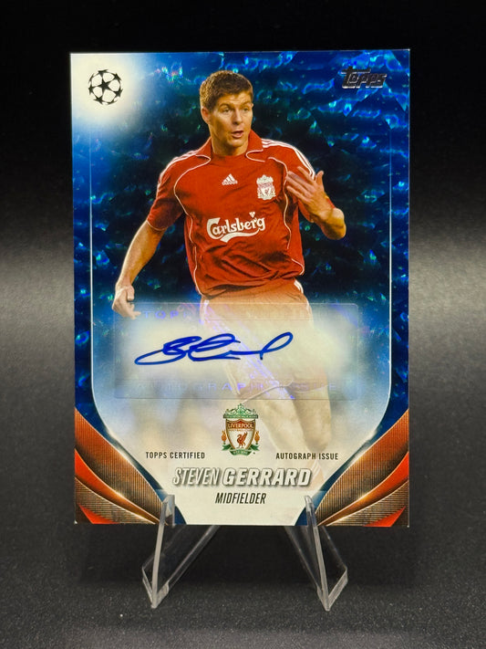 2023-24 Topps UEFA Steven Gerrard #A-SG Blue Ice Auto /99